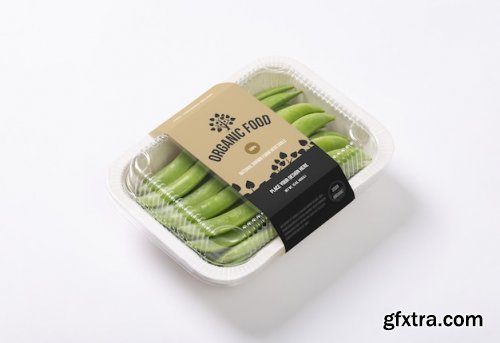 Takeaway food container box mockup
