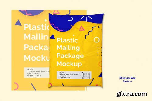 CreativeMarket - Polyethylene Mailer Package Mockup 7185637