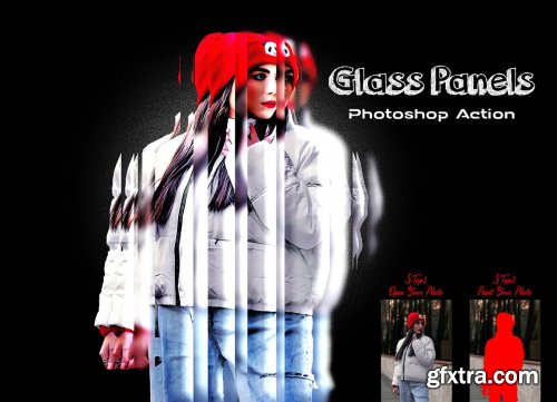 CreativeMarket - Glass Panels Photoshop Action 7194981