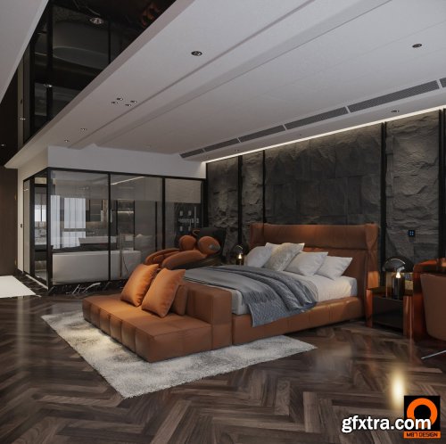 Master Bedroom Interior by Anh Tran