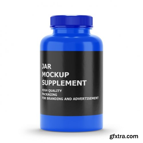 Supplement bottle mockup