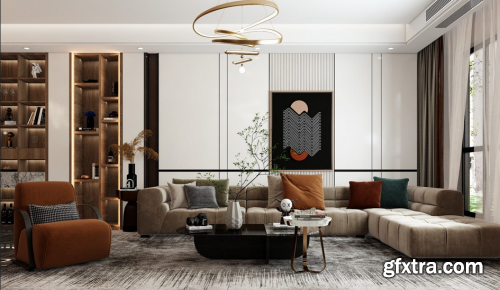 Living Room Interior 02 by Huy Hieu Lee