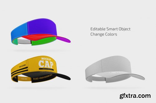 CreativeMarket - Half Cap Mockup Set 7186704