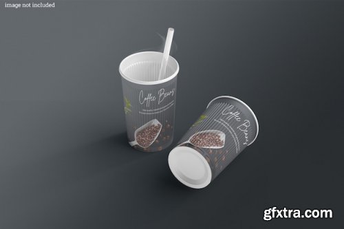 Plastic cup mockup