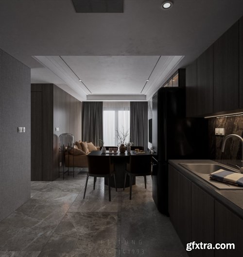 Apartment Interior by Le Tung
