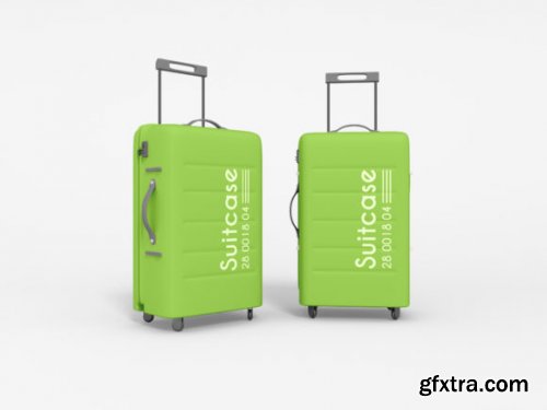  Exclusive Travel Suitcase Mock-up Set