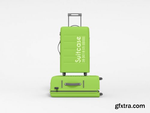  Exclusive Travel Suitcase Mock-up Set