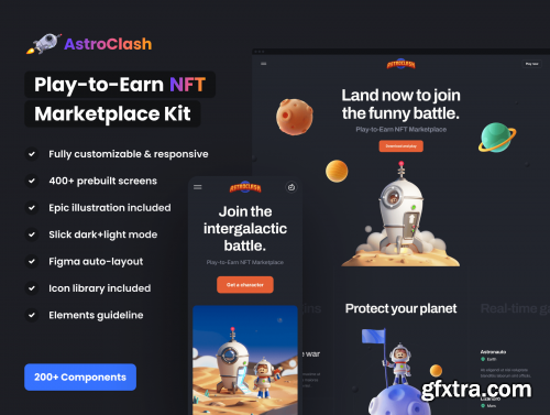 AstroClash: Play-to-Earn NFT Marketplace Kit 