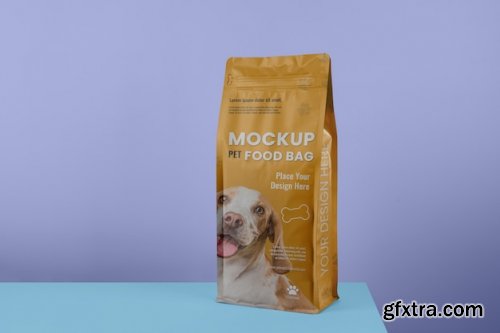 Pet food bag mockups