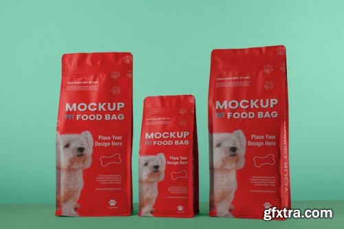 Pet food bag mockups