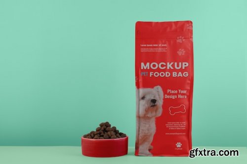 Pet food bag mockups