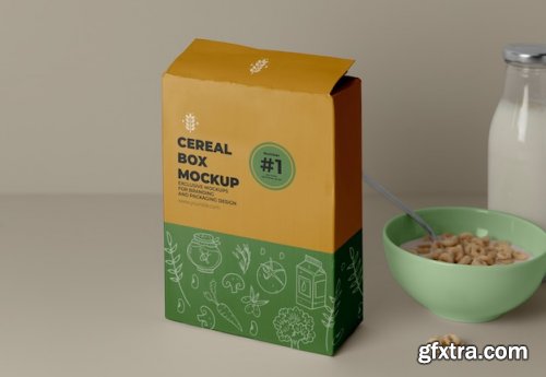 Cereal box design mockups