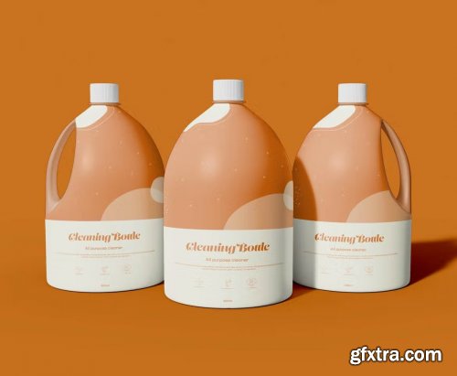 Cleaning Bottles Mockup