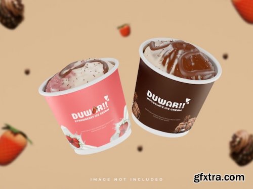 Ice cream cup mockup