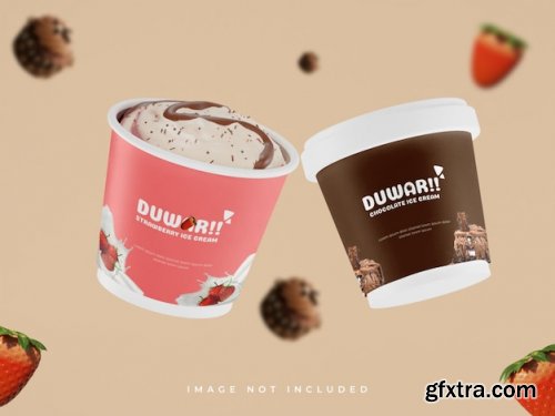 Ice cream cup mockup