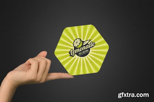 Clean Hand Balance Coaster Mockups x4