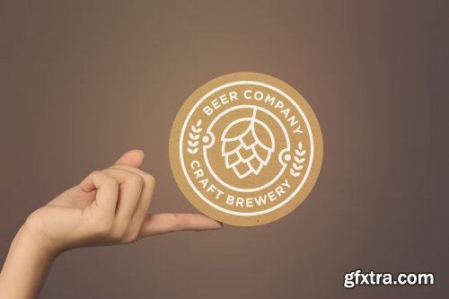 Clean Hand Balance Coaster Mockups x4