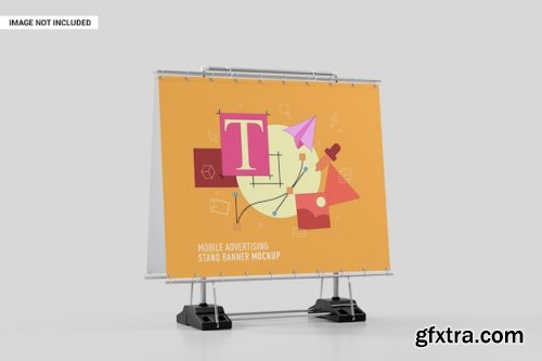 Mobile advertising stand banner 