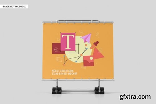 Mobile advertising stand banner 