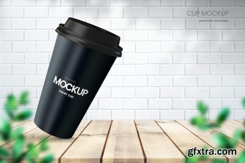 Realistic paper coffee cup