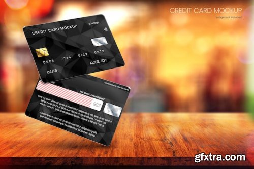 Realistic credit card mockup