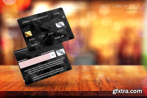 Realistic credit card mockup