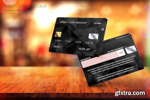 Realistic credit card mockup