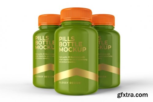 Pills bottle mockup