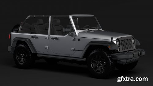 Cgtrader - Jeep Wrangler Unlimited Willys Wheeler JK 2017 3D Model