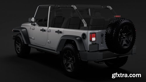 Cgtrader - Jeep Wrangler Unlimited Willys Wheeler JK 2017 3D Model