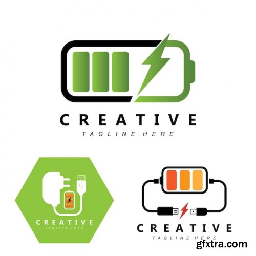 Charging logo vector icon