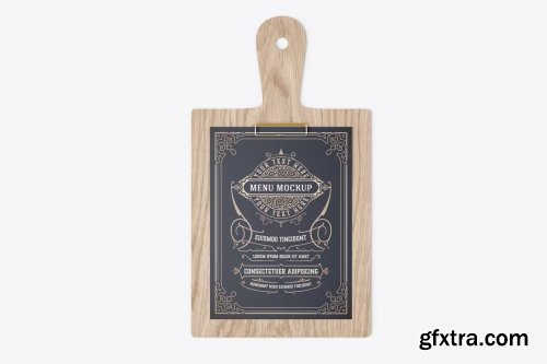 Wooden Menu Board Mockup