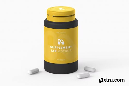 Supplement Jar Mockup