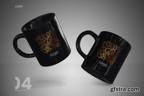 Ceramic coffee mug mockup