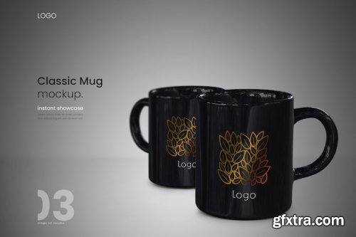 Ceramic coffee mug mockup