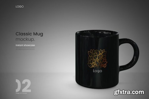 Ceramic coffee mug mockup