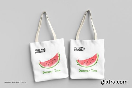 Elegant canvas tote bag mockup