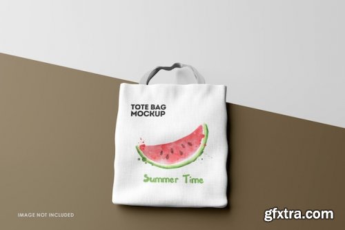 Elegant canvas tote bag mockup