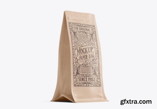 Kraft paper bag mockup