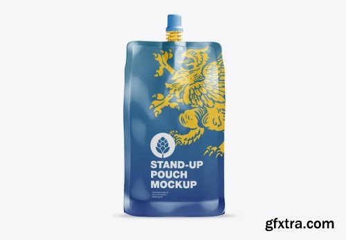 Stand up pouch juice mockup