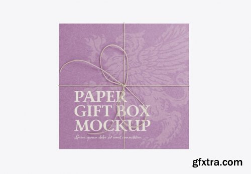 Cardboard gift box mockup