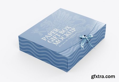 Cardboard gift box mockup 