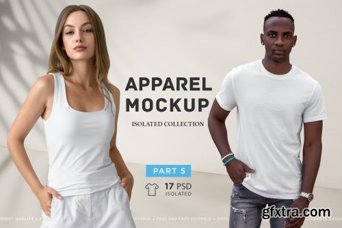 Isolated Apparel MockUps Collection Part 5