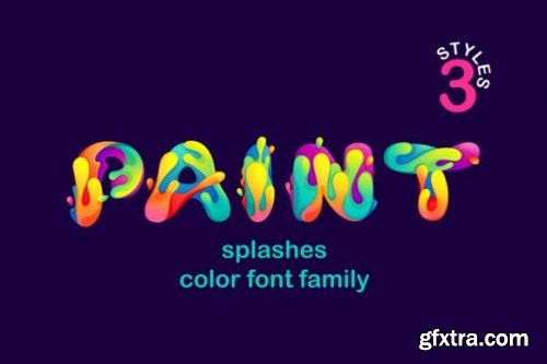  Paint Splashes Font