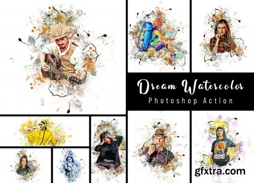 CreativeMarket - Dream Watercolor Photoshop Action 7251794