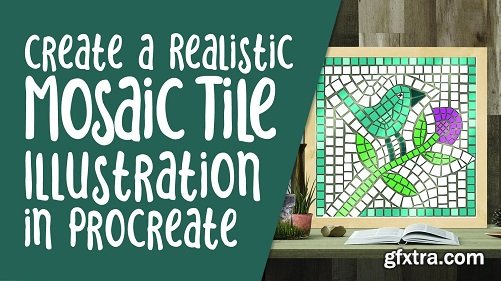 Create a Realistic Mosaic Tile Illustration in Procreate With 20 Brushes, 3 Patterns and 4 Palettes