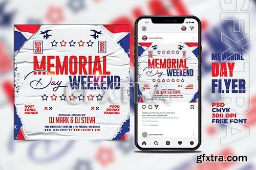 Memorial Day Party Flyer LR5PLZJ