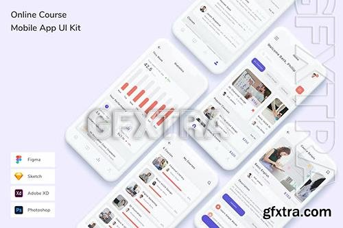 Online Course Mobile App UI Kit 3GTJJMZ