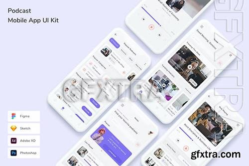 Podcast Mobile App UI Kit T5FE34M