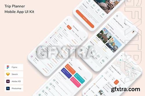 Trip Planner Mobile App UI Kit AX7QXDP